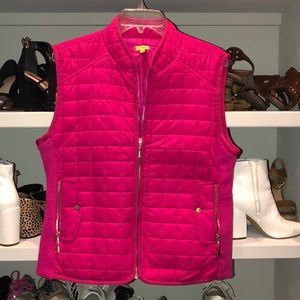 Women’s Pink Quilted Daisy Vest